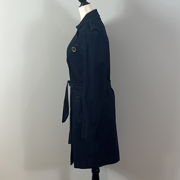 Luisa Cerano Denim Trench Coat Jacket - Picture 5 of 16